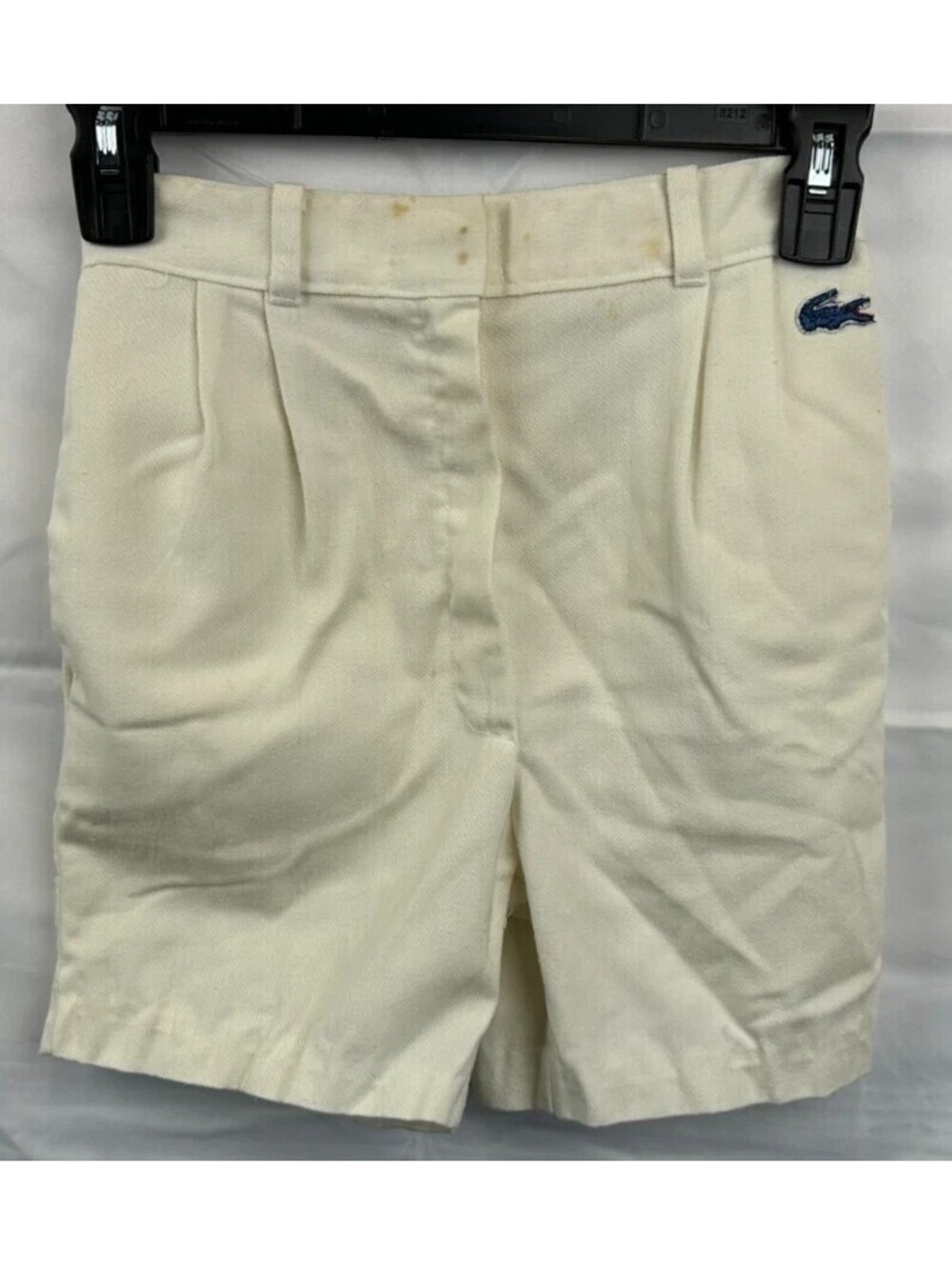 Vintage IZOD Lacoste Youth Size 10 White Cotton Shorts Y2K